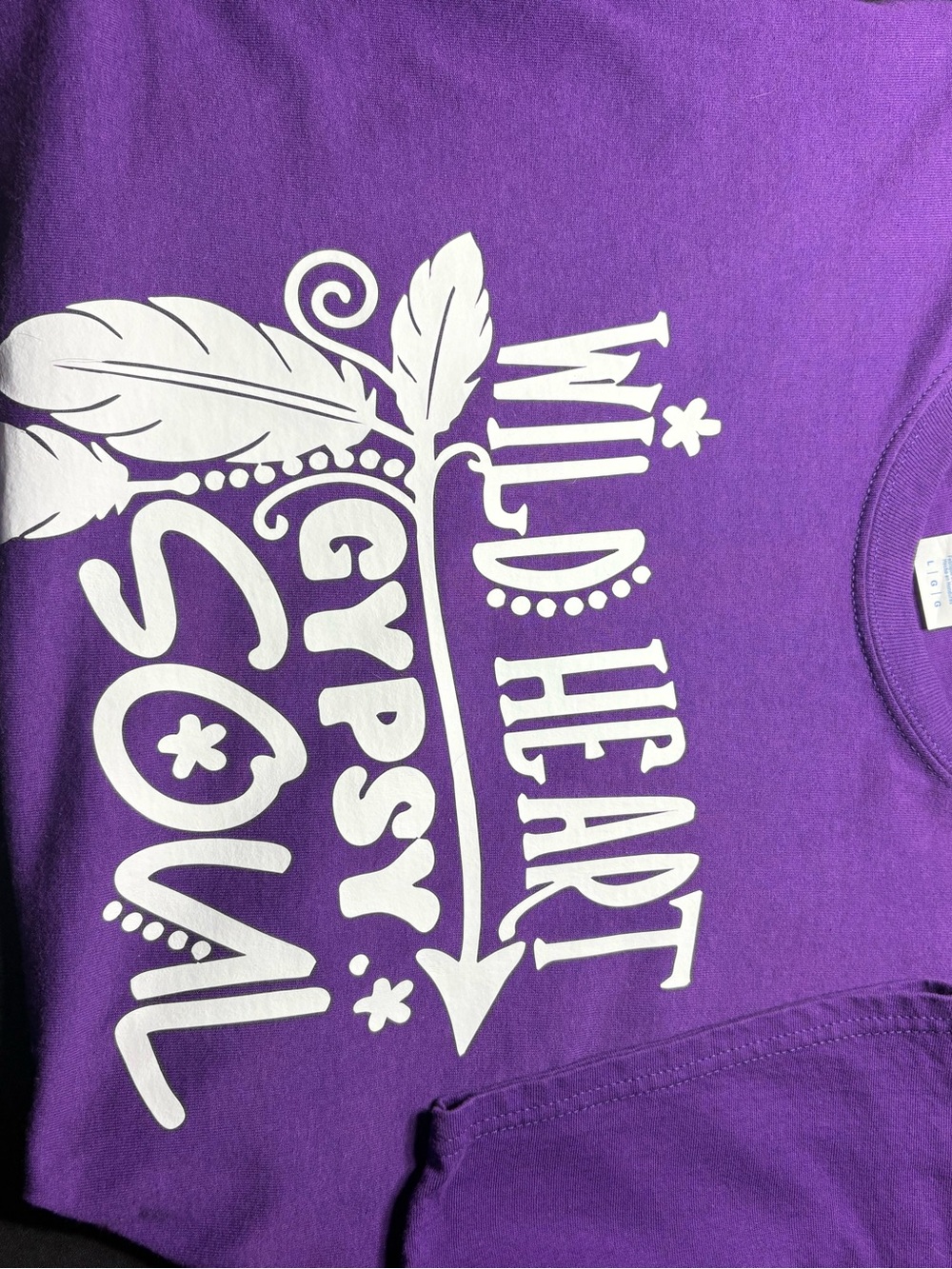 Kids Wild Heart Gypsy Soul Graphic Tee - Purple